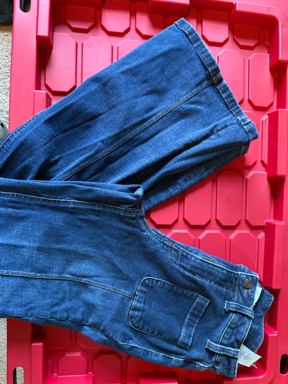 Wide Leg Women's Jeans in Dark Blue